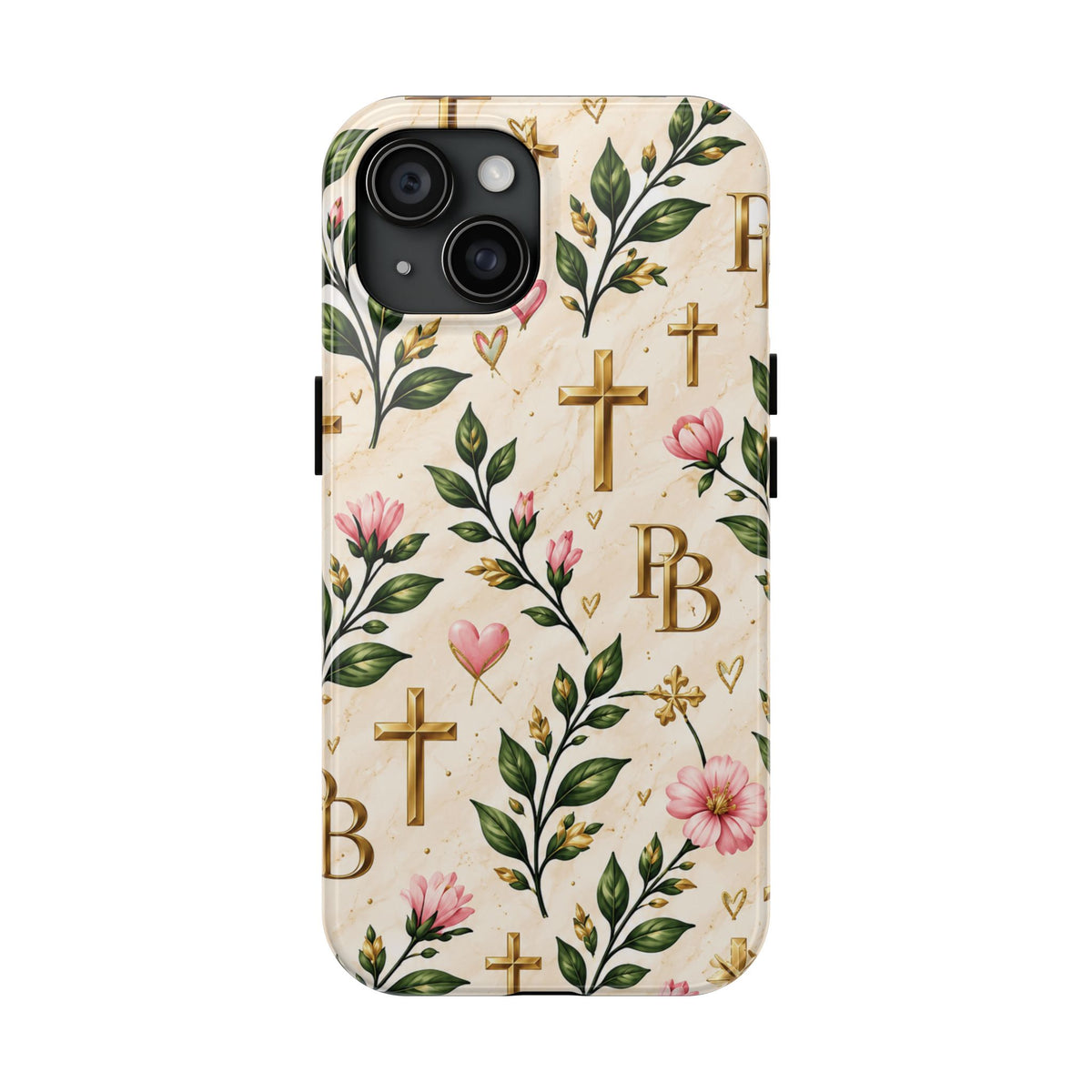 Pray & Bloom Christian Tough Phone Case | Floral Cross Faith Case