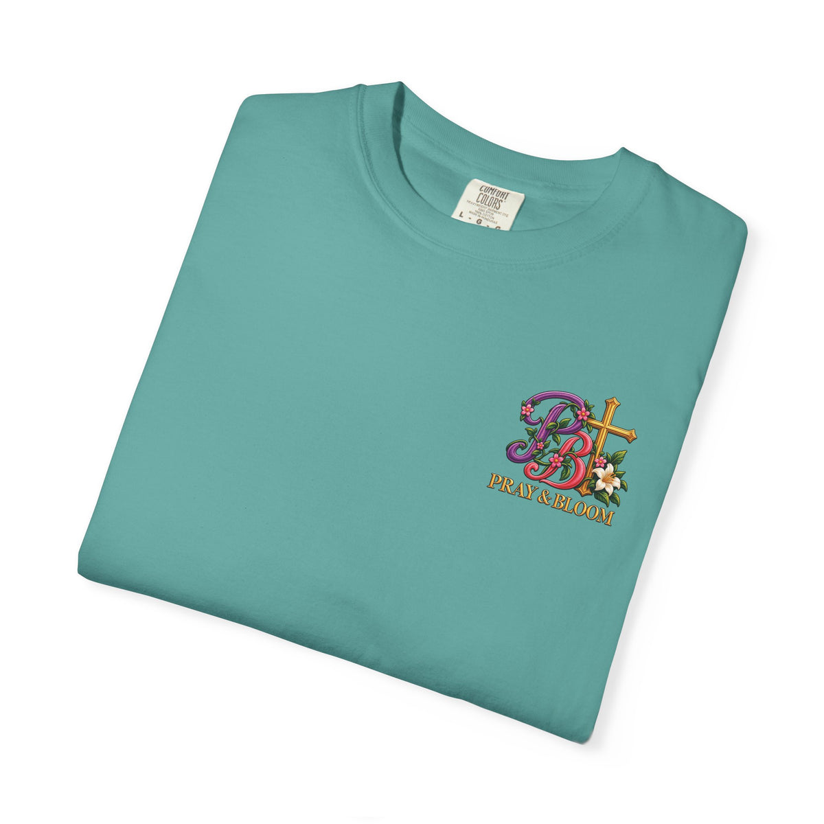 In His Hands Christian T-Shirt | Romans 8:28 Faith Tee | Every Thread Has a Purpose | Pray & Bloom
