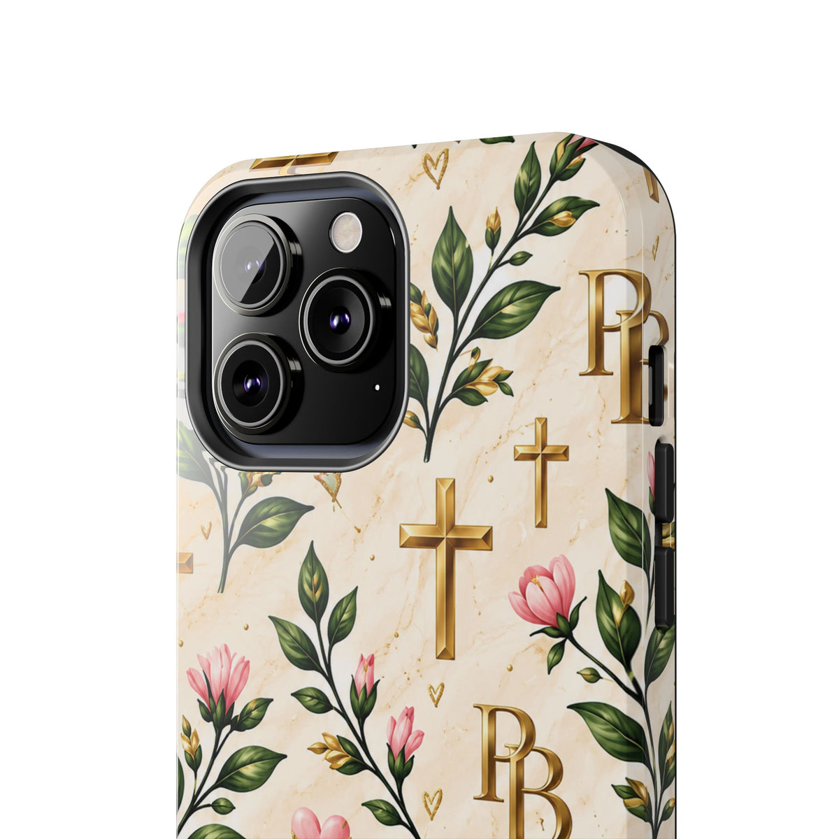 Pray & Bloom Christian Tough Phone Case | Floral Cross Faith Case