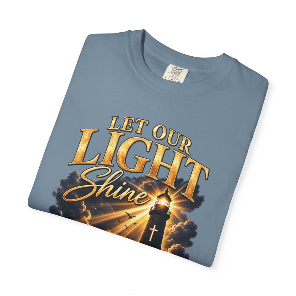 Let Your Light Shine Christian T-Shirt | Matthew 5:16 Faith Tee | Pray & Bloom