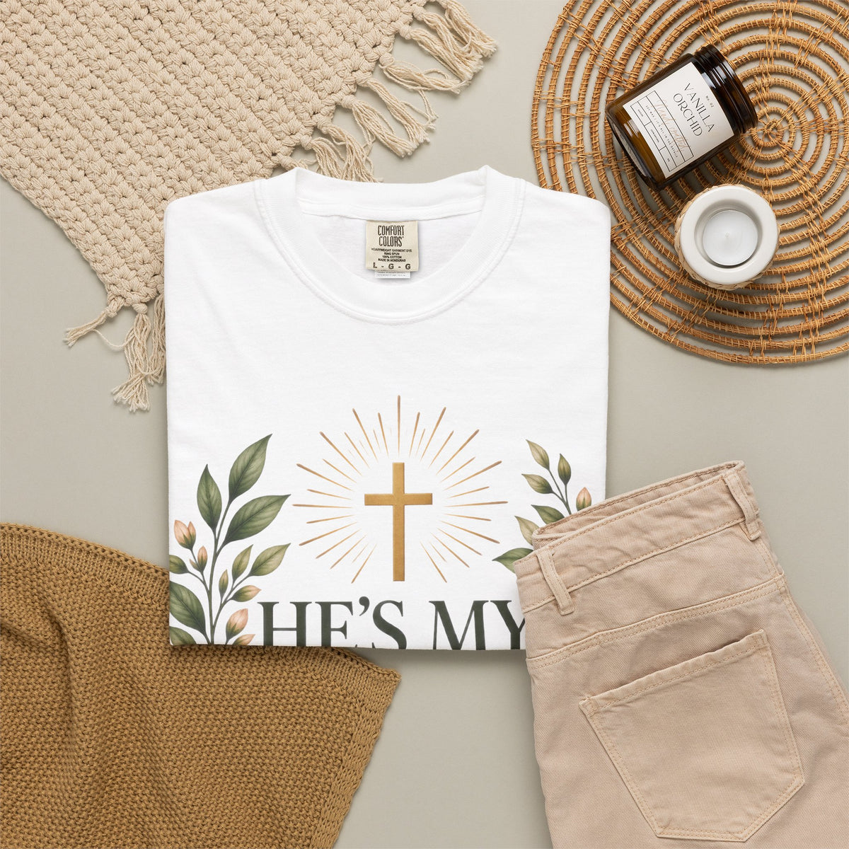 He’s My Healer Christian T-Shirt | Isaiah 53:5 | Pray & Bloom
