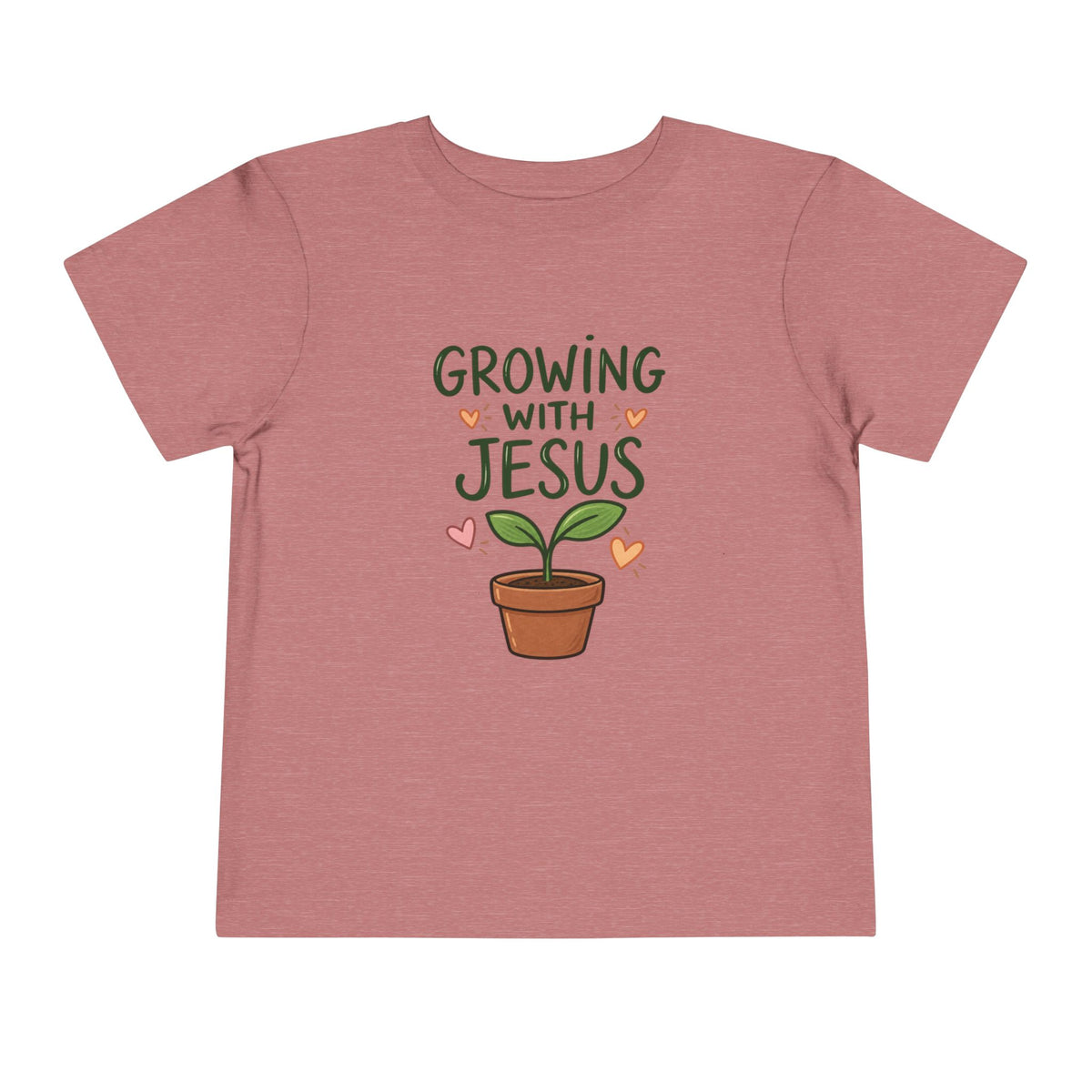 Growing With Jesus Kids T-Shirt | Christian Toddler Tee | Pray & Bloom
