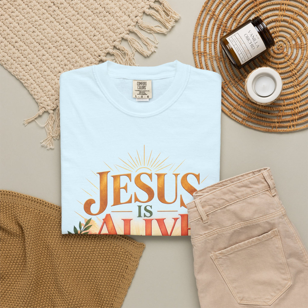 Jesus Is Alive Christian T-Shirt | Resurrection Faith Tee | Pray & Bloom