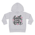 Faith Over Fear Kids Hoodie | Christian Toddler Pullover | Pray & Bloom