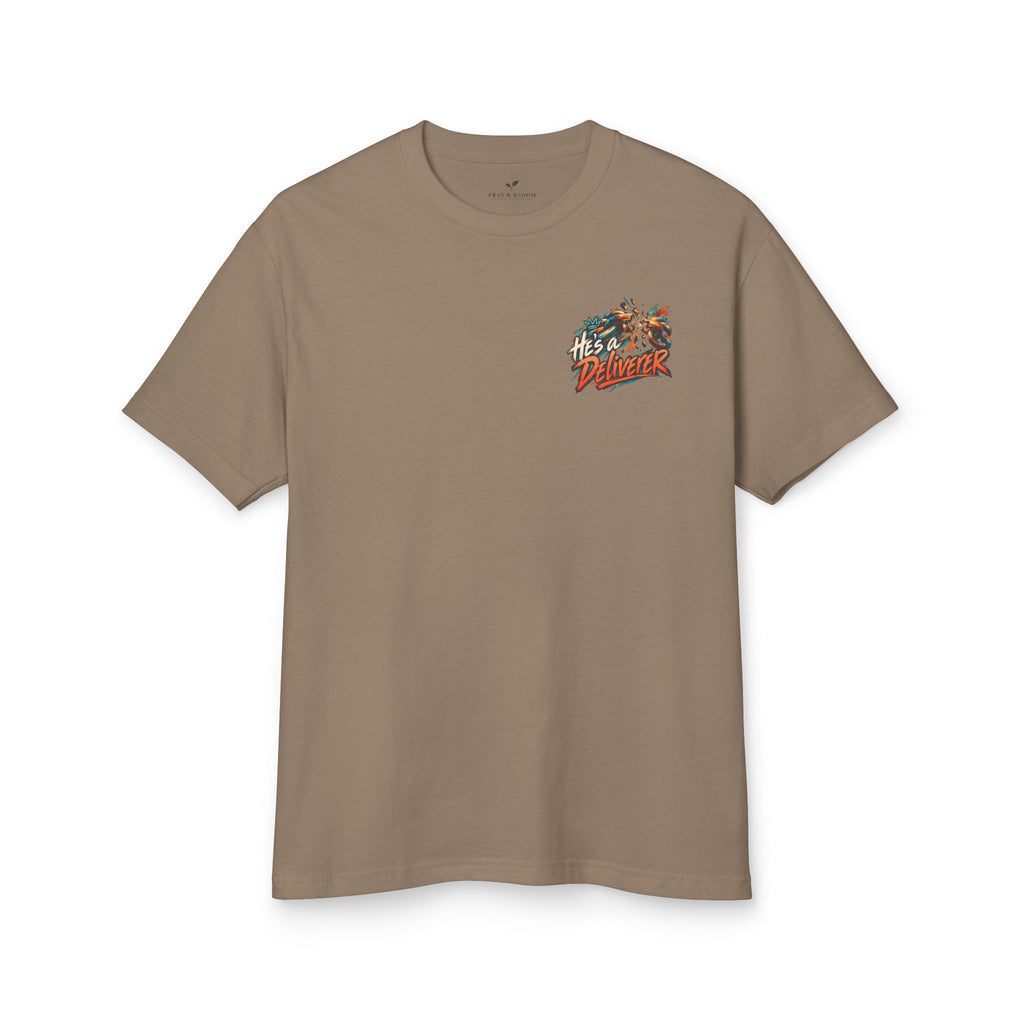 He’s a Deliverer Christian T-Shirt | John 8:36 Broken Chains Faith Tee | Pray & Bloom