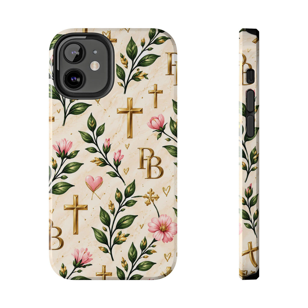 Pray & Bloom Christian Tough Phone Case | Floral Cross Faith Case