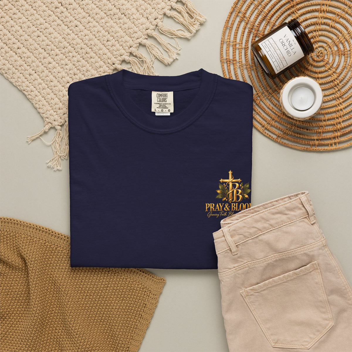 Run With Patience Christian T-Shirt | Hebrews 12:1 Endurance Faith Tee | Pray & Bloom