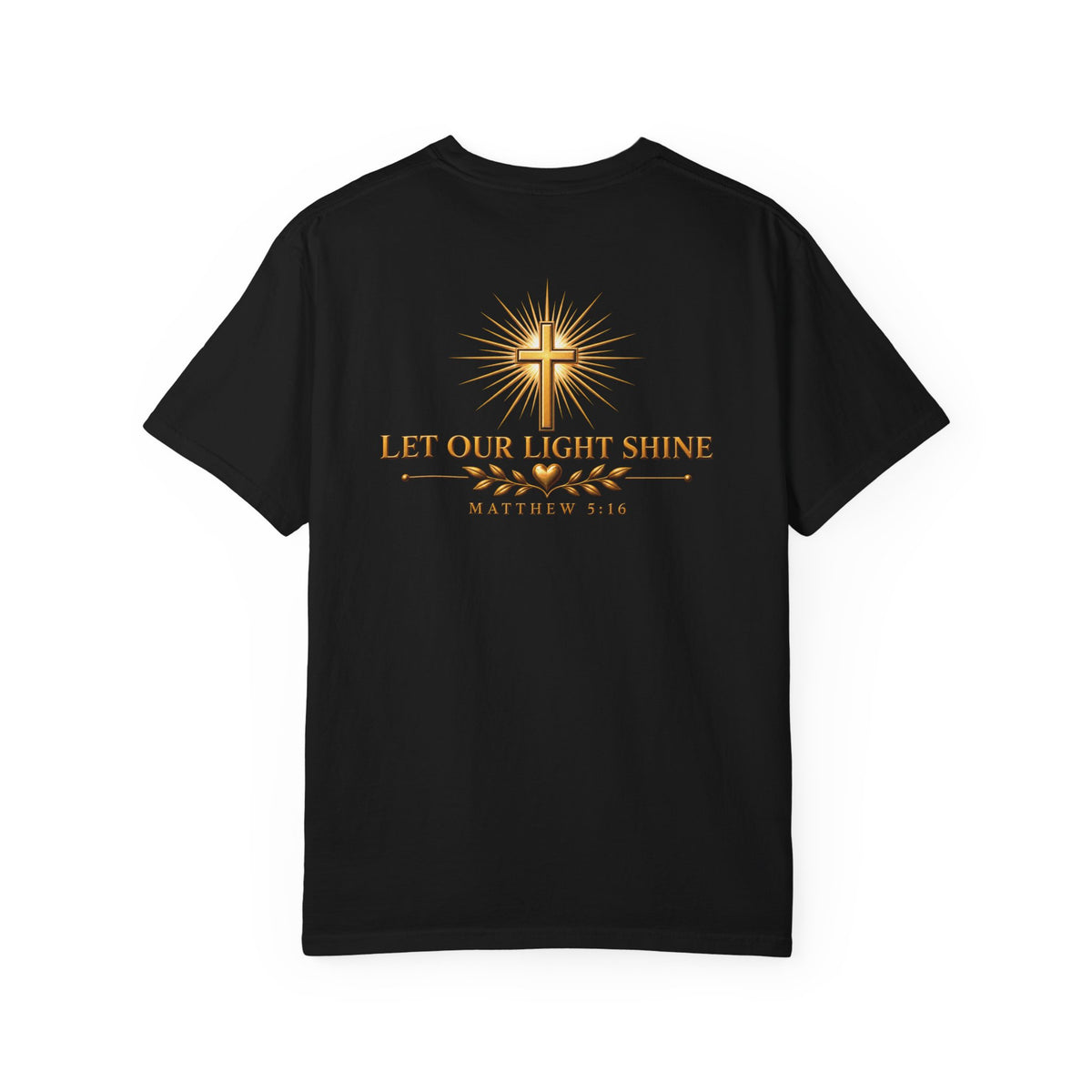 Let Your Light Shine Christian T-Shirt | Matthew 5:16 Faith Tee | Pray & Bloom