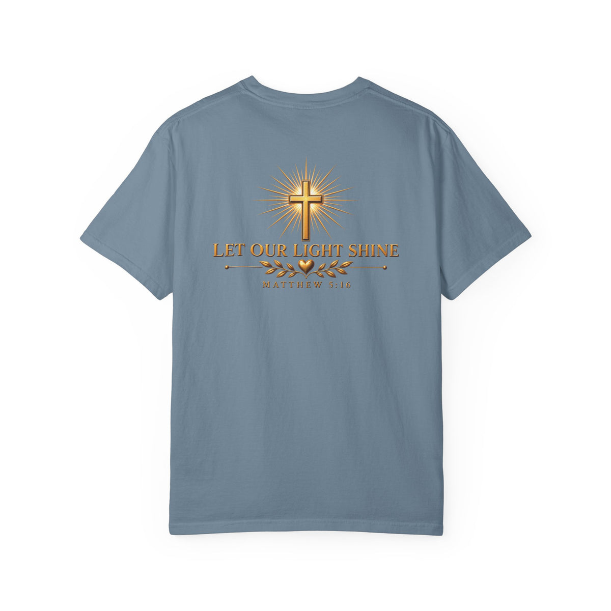 Let Your Light Shine Christian T-Shirt | Matthew 5:16 Faith Tee | Pray & Bloom
