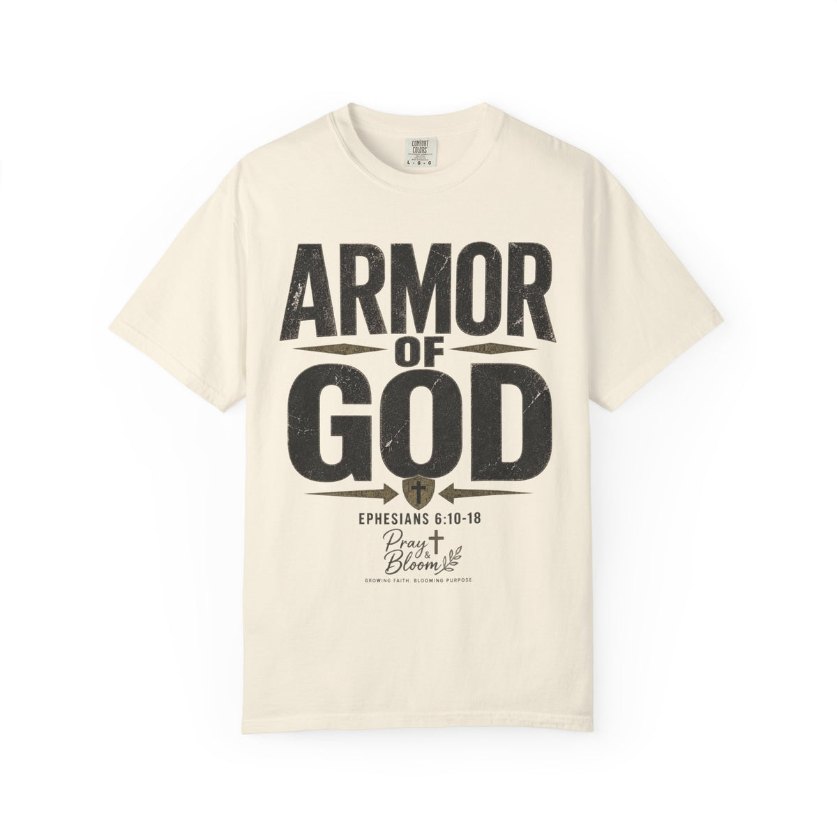 Armor of God Christian T-Shirt| Ephesians 6:10-18| Pray & Bloom