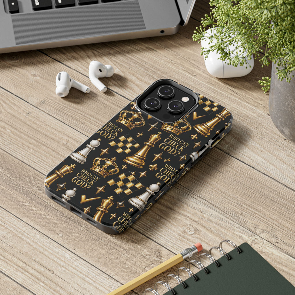 Who Can Check God? Faith Chess Tough Phone Case | Pray & Bloom