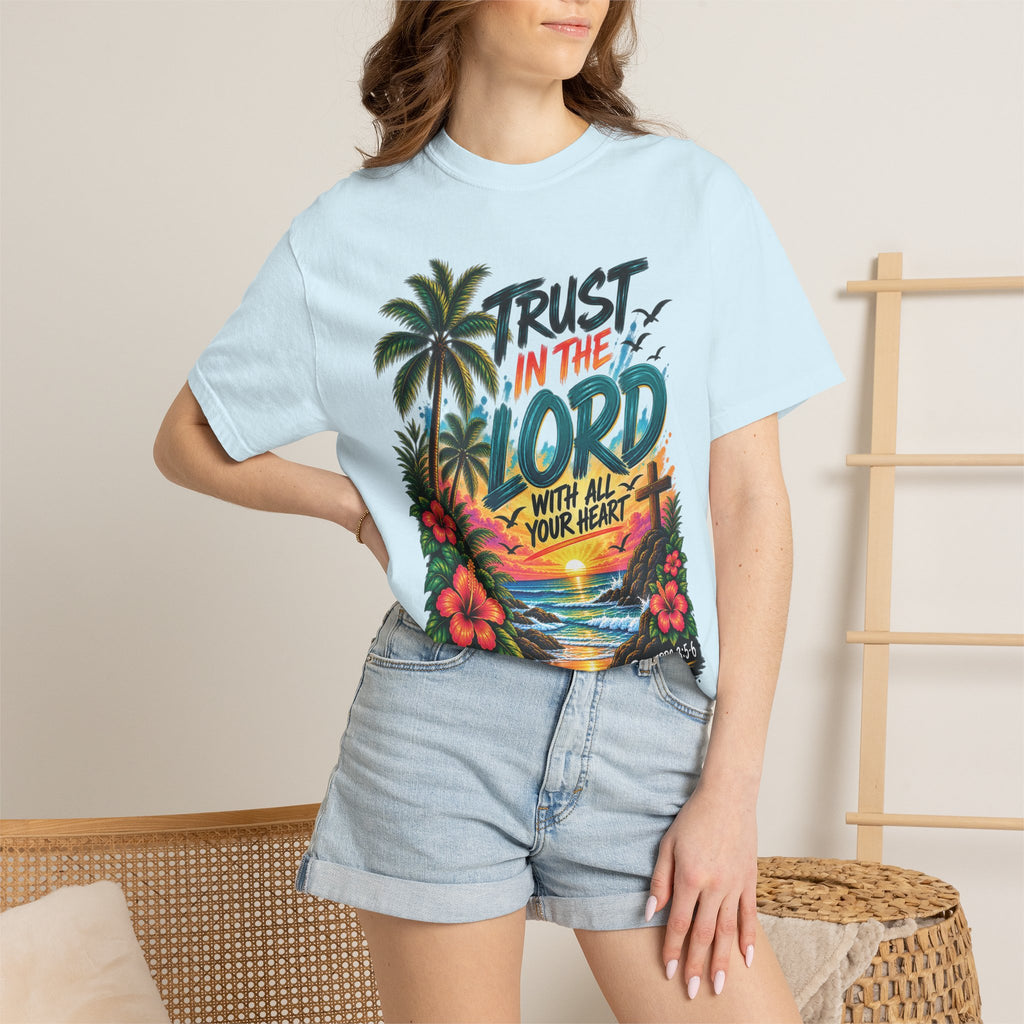 He Will Make Your Paths Straight Christian T-Shirt | Proverbs 3:5–6 | Pray & Bloom