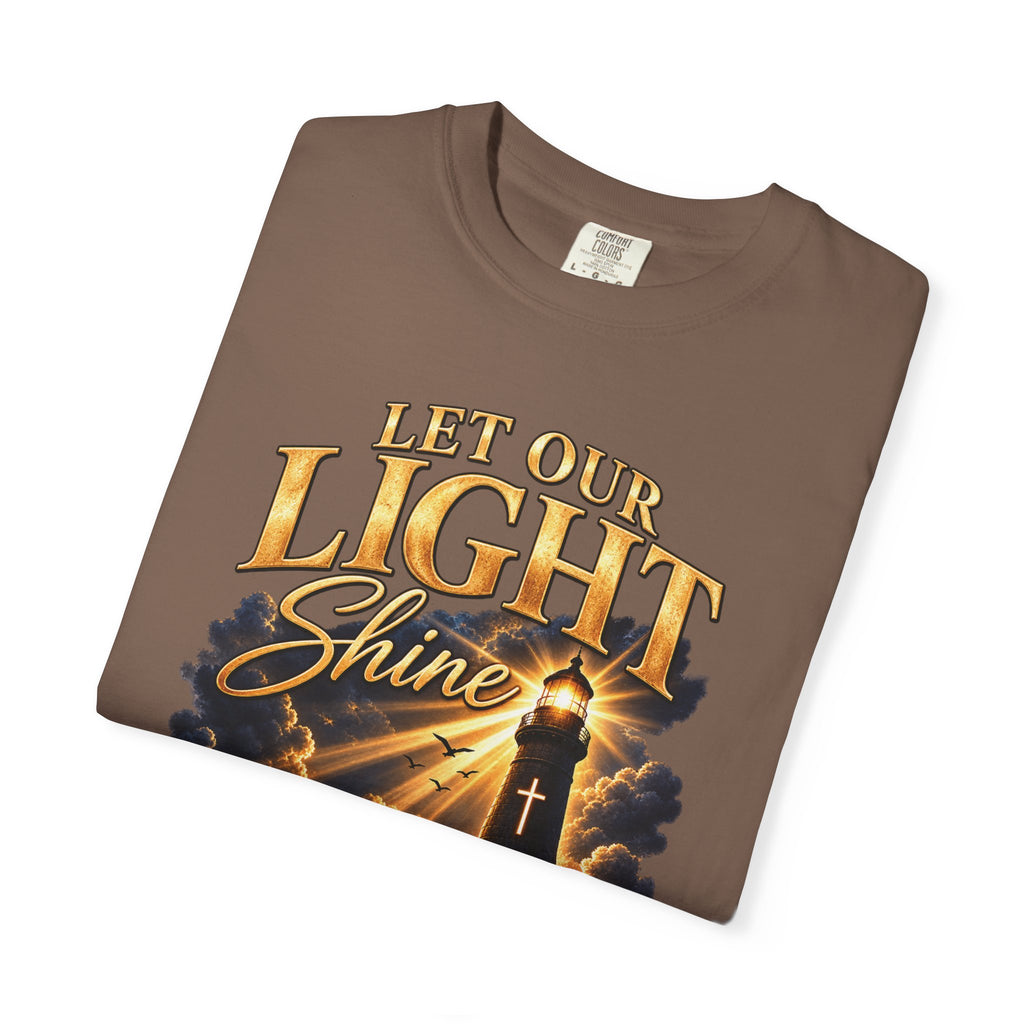 Let Your Light Shine Christian T-Shirt | Matthew 5:16 Faith Tee | Pray & Bloom
