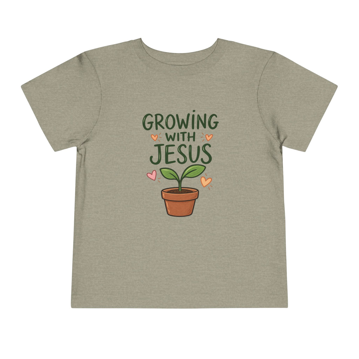 Growing With Jesus Kids T-Shirt | Christian Toddler Tee | Pray & Bloom