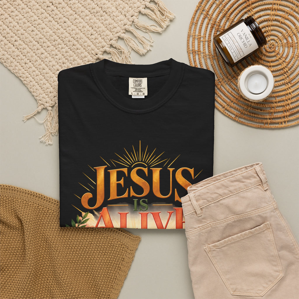 Jesus Is Alive Christian T-Shirt | Resurrection Faith Tee | Pray & Bloom