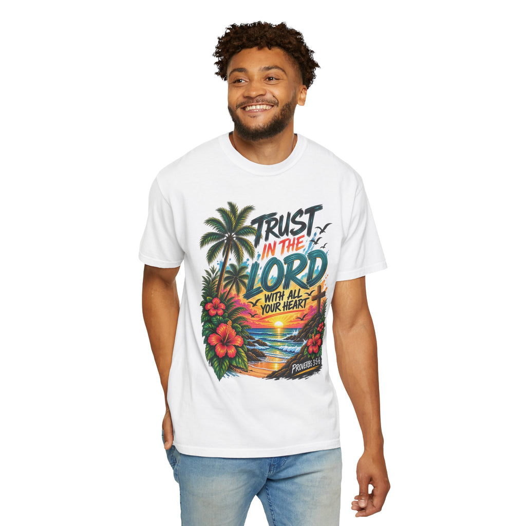 He Will Make Your Paths Straight Christian T-Shirt | Proverbs 3:5–6 | Pray & Bloom