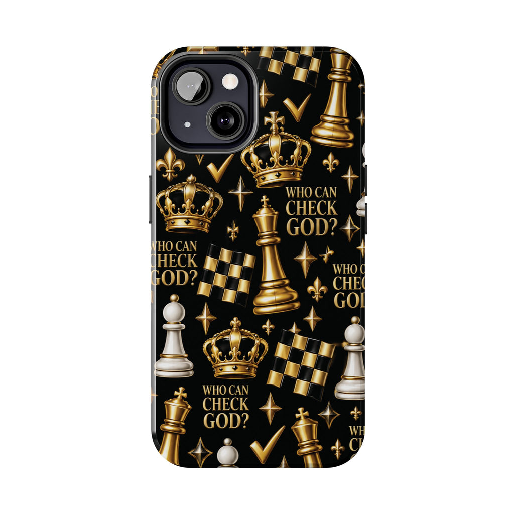 Who Can Check God? Faith Chess Tough Phone Case | Pray & Bloom