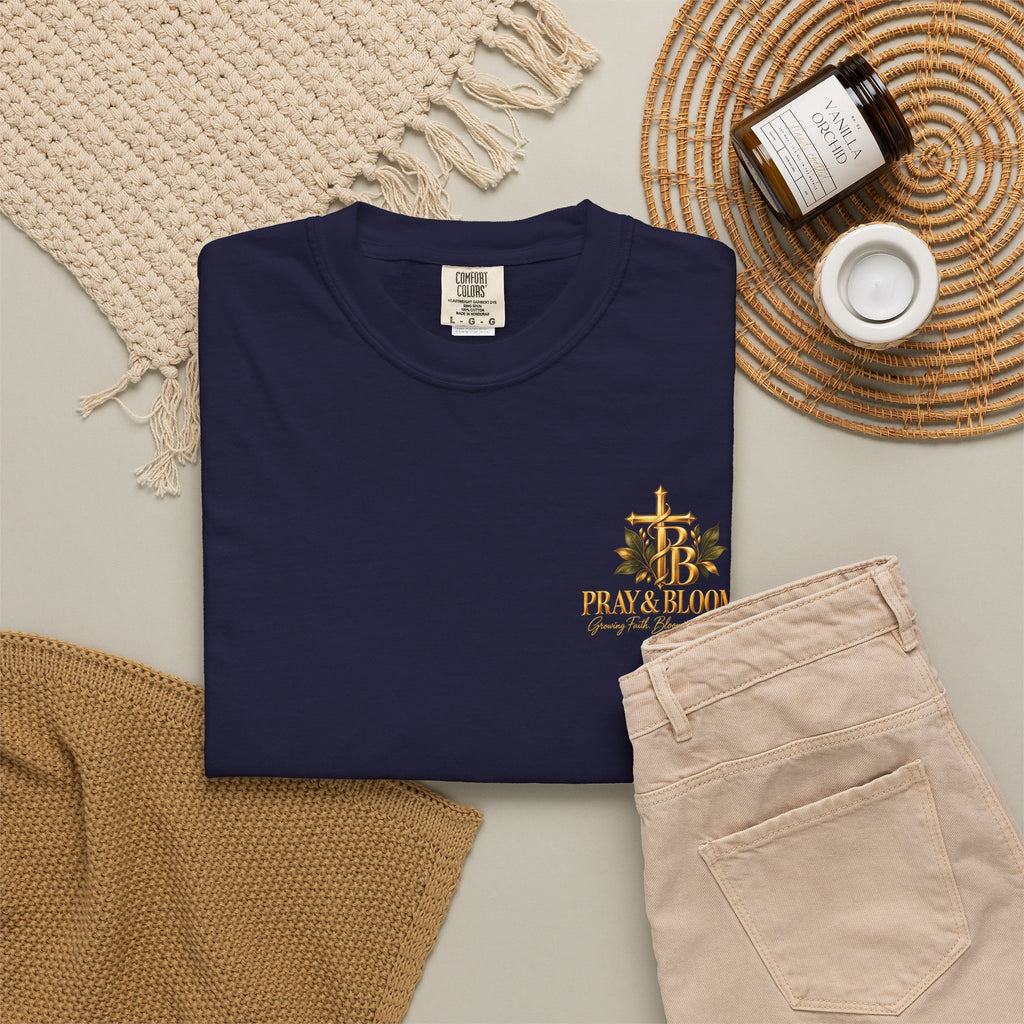 Endure to the End Christian T-Shirt | Matthew 24:13 Mountain Faith Tee | Pray & Bloom