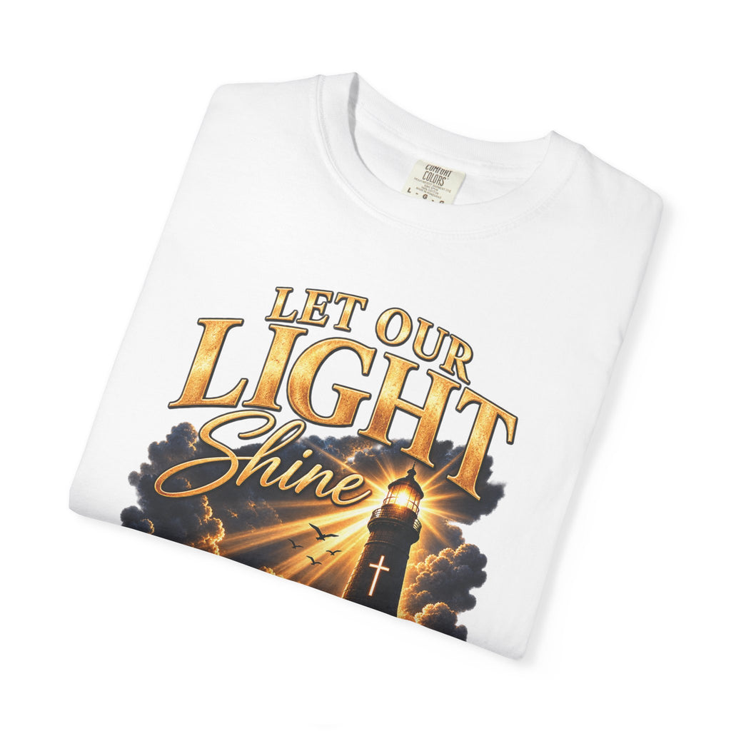 Let Your Light Shine Christian T-Shirt | Matthew 5:16 Faith Tee | Pray & Bloom