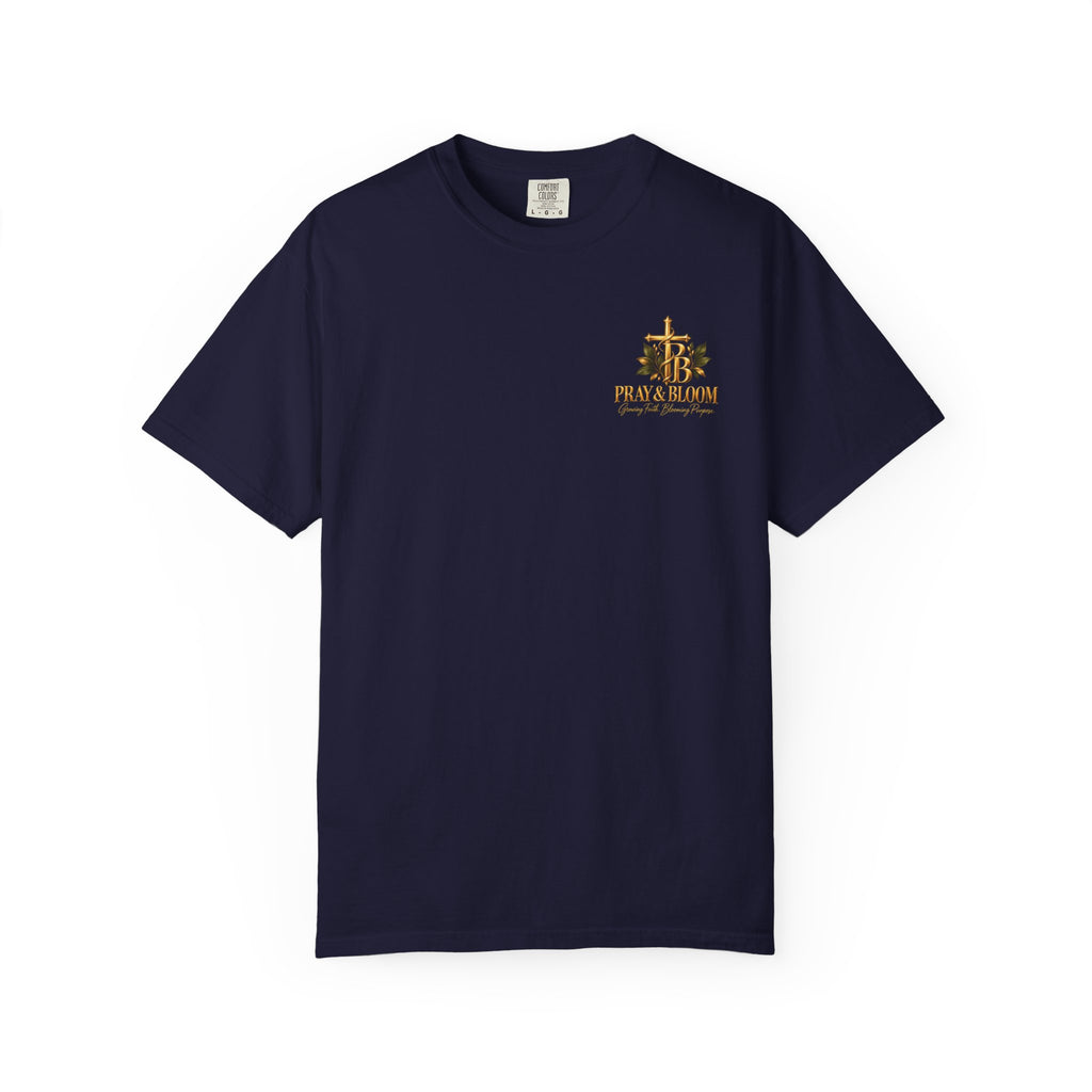 Endure to the End Christian T-Shirt | Matthew 24:13 Mountain Faith Tee | Pray & Bloom