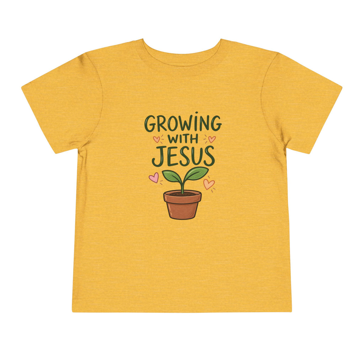 Growing With Jesus Kids T-Shirt | Christian Toddler Tee | Pray & Bloom