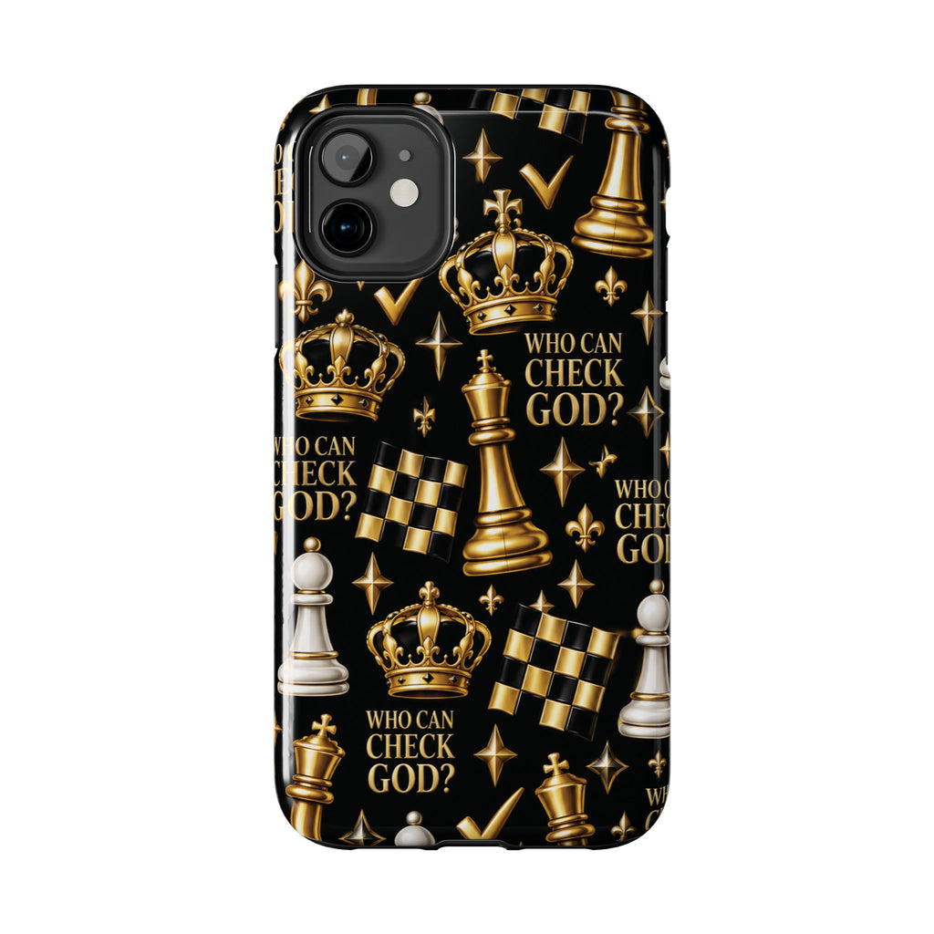 Who Can Check God? Faith Chess Tough Phone Case | Pray & Bloom