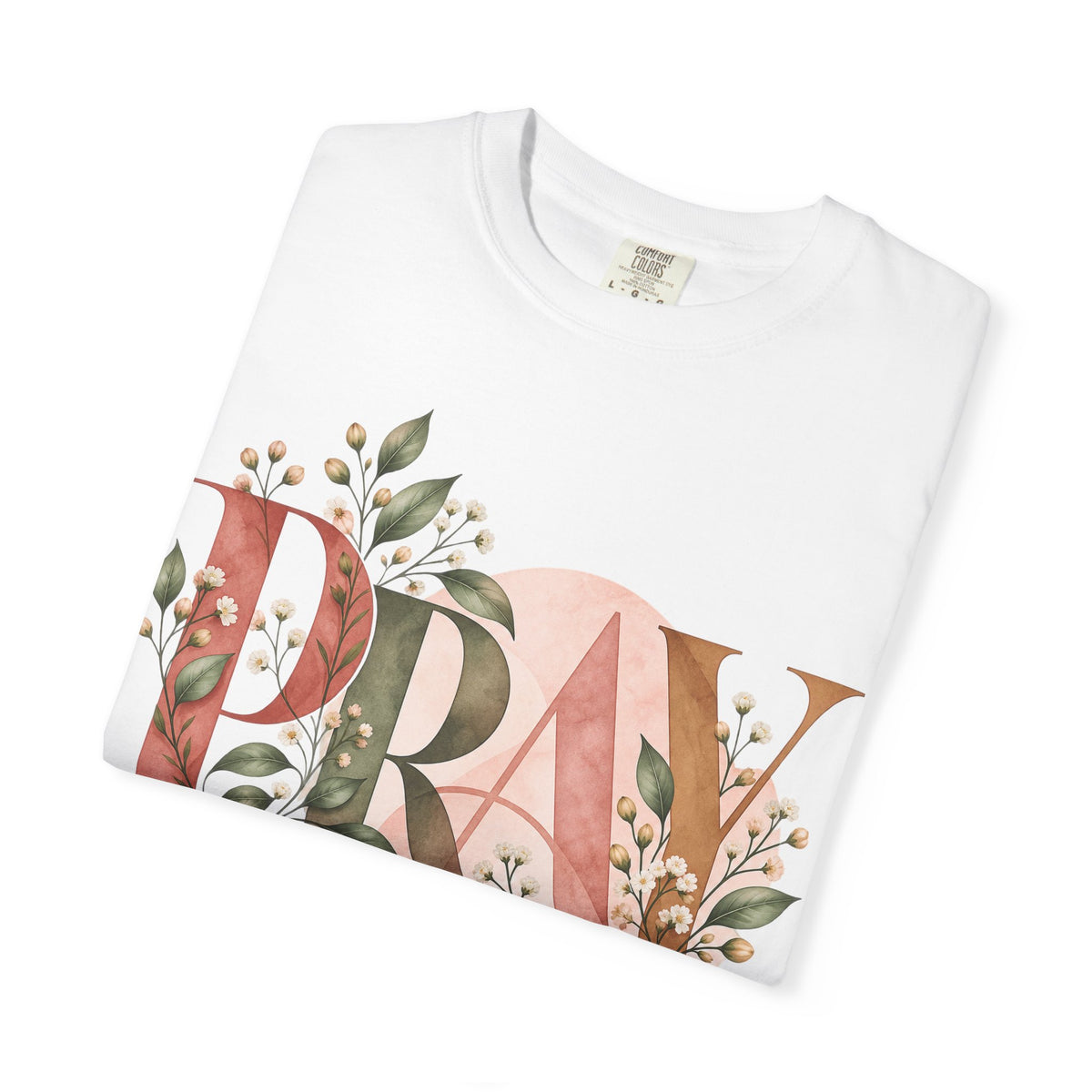 PRAY Botanical Christian T-Shirt | Faith-Inspired Floral Tee | Pray & Bloom