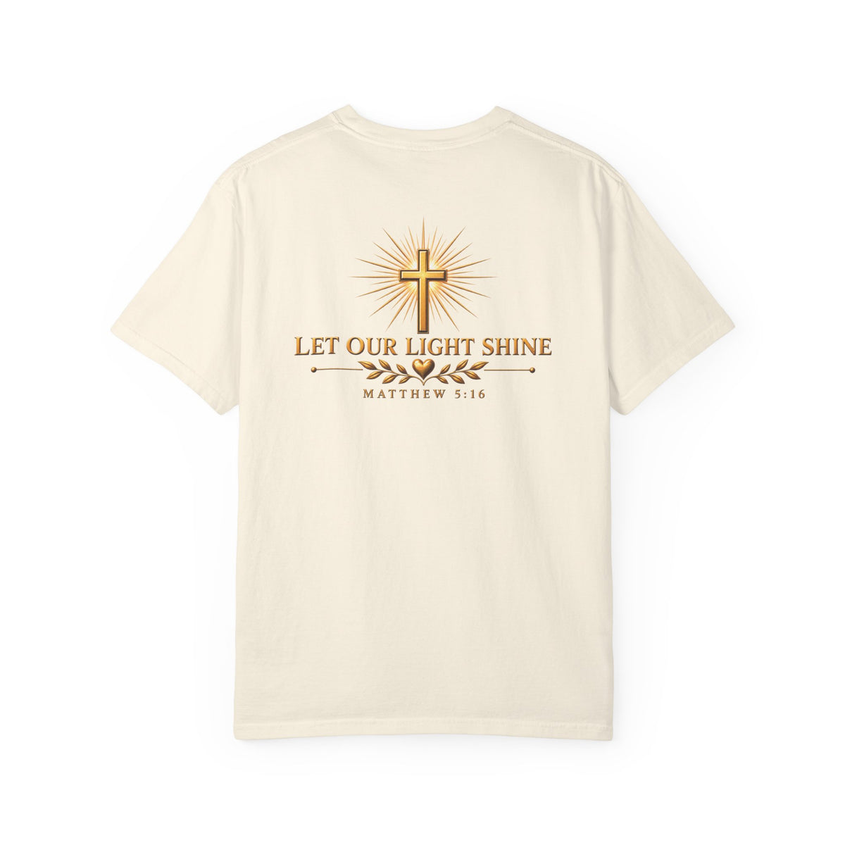 Let Your Light Shine Christian T-Shirt | Matthew 5:16 Faith Tee | Pray & Bloom