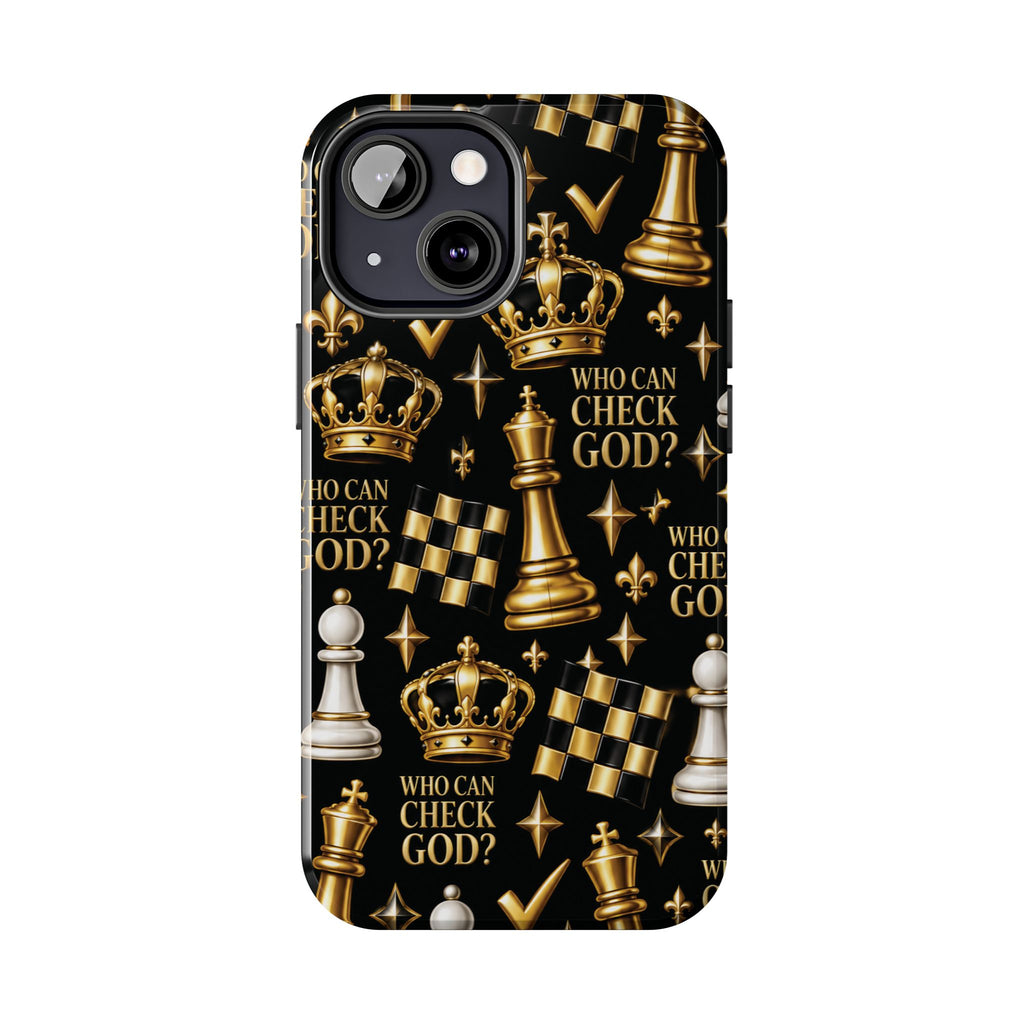 Who Can Check God? Faith Chess Tough Phone Case | Pray & Bloom