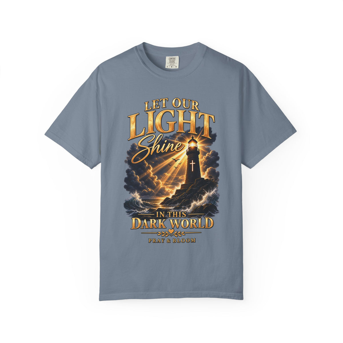 Let Your Light Shine Christian T-Shirt | Matthew 5:16 Faith Tee | Pray & Bloom