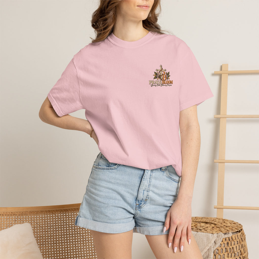 Grounded and Rooted in Him Christian T- Shirt | Pray & Bloom