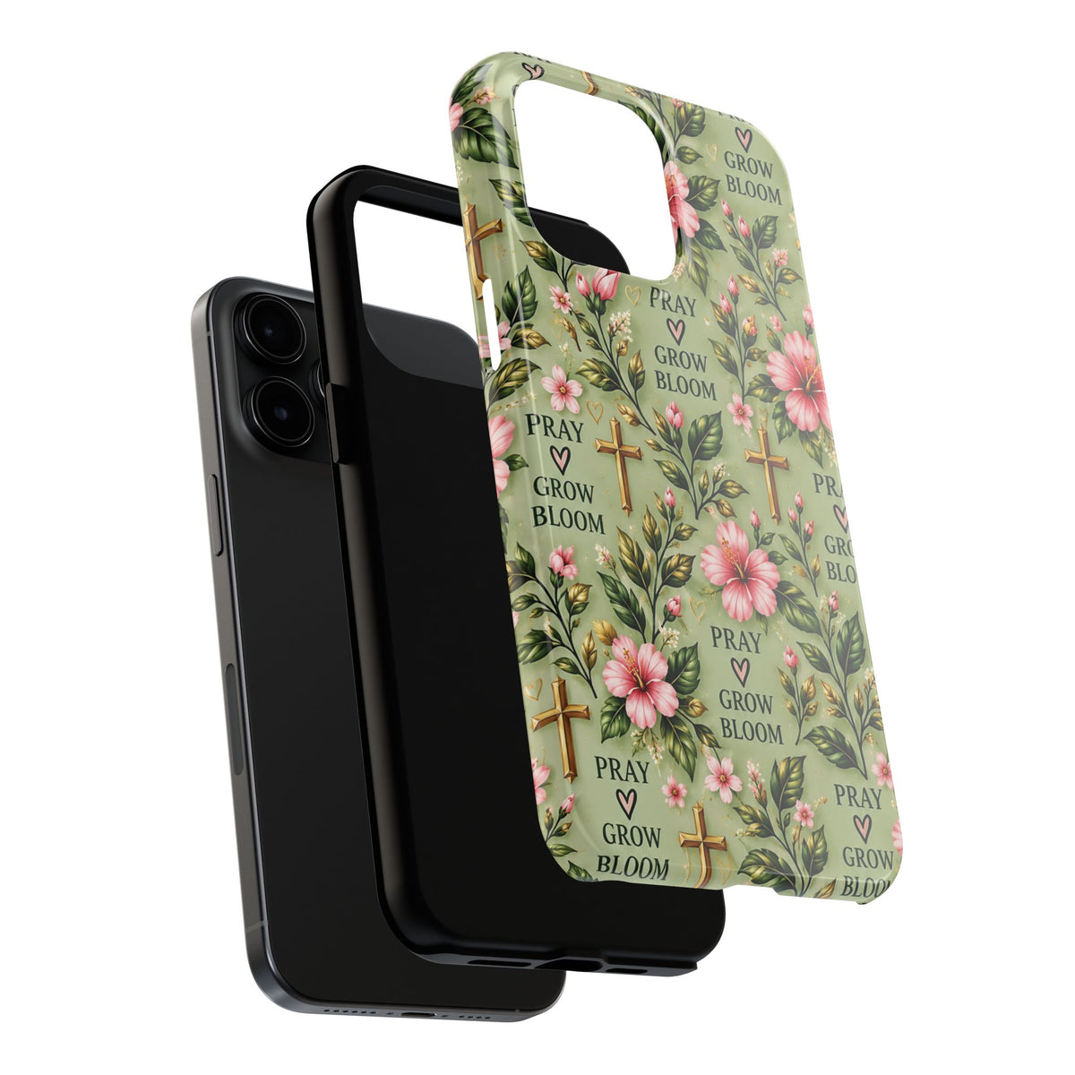Pray Grow Bloom Christian Phone Case | Floral Faith Case | Pray & Bloom