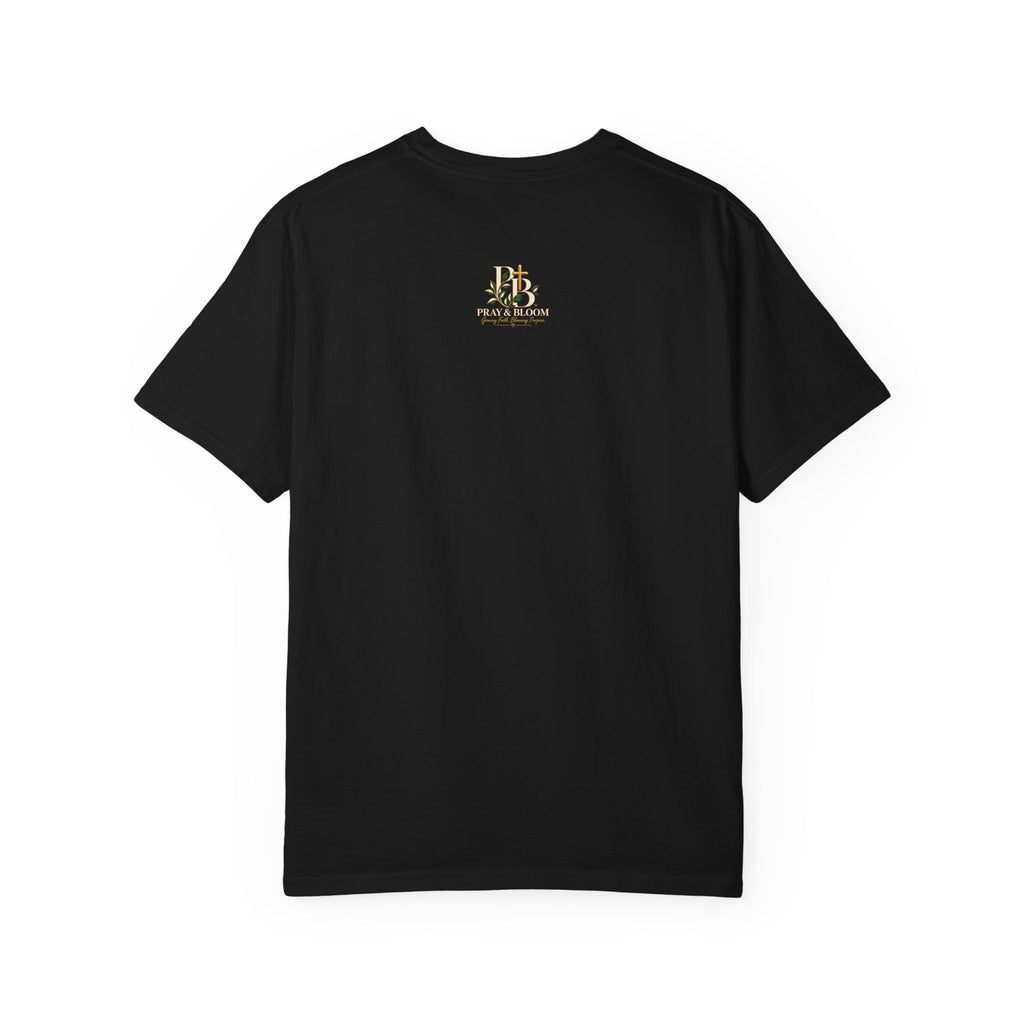 We Were Made in Heaven Christian T-Shirt | Faith-Based Cross & Floral Tee | Pray & Bloom