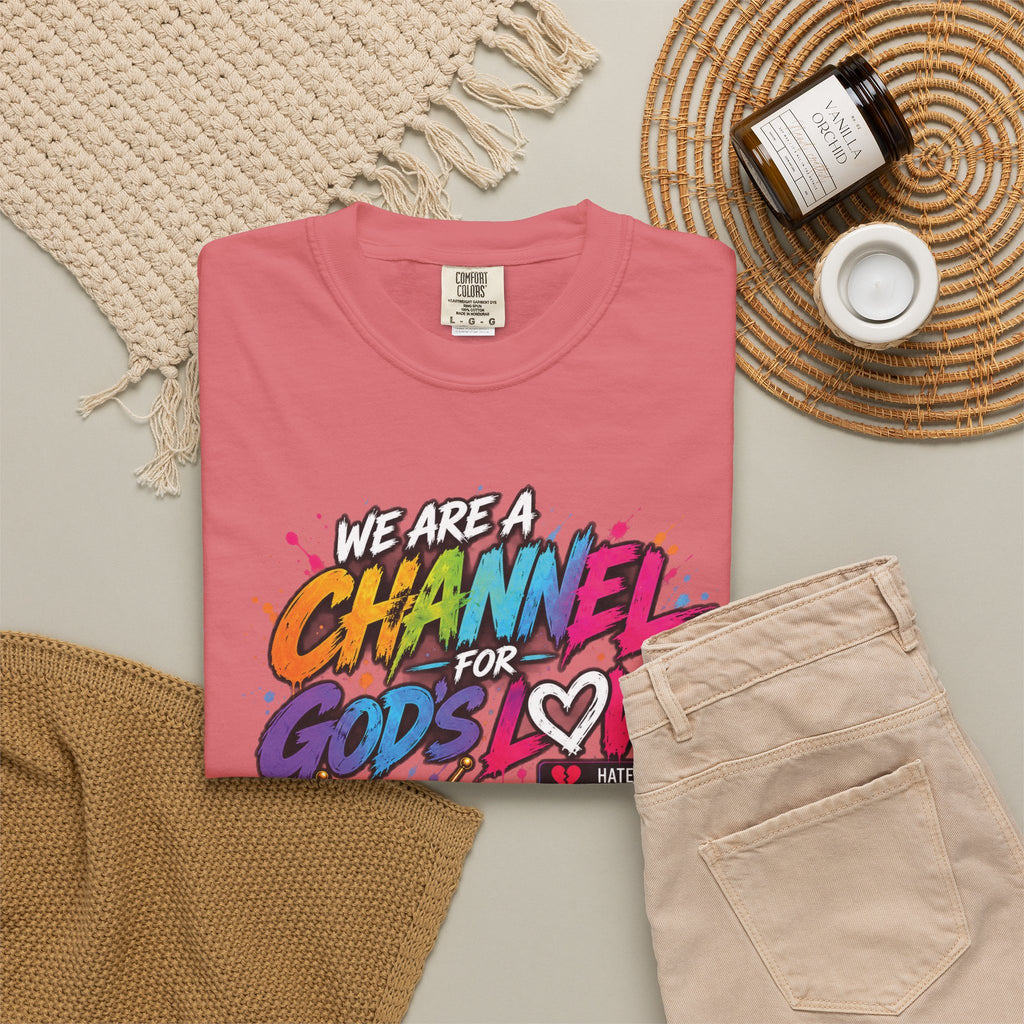 Channel for God's Love Christian T-Shirt | 1 John 4:7-8 | Pray & Bloom