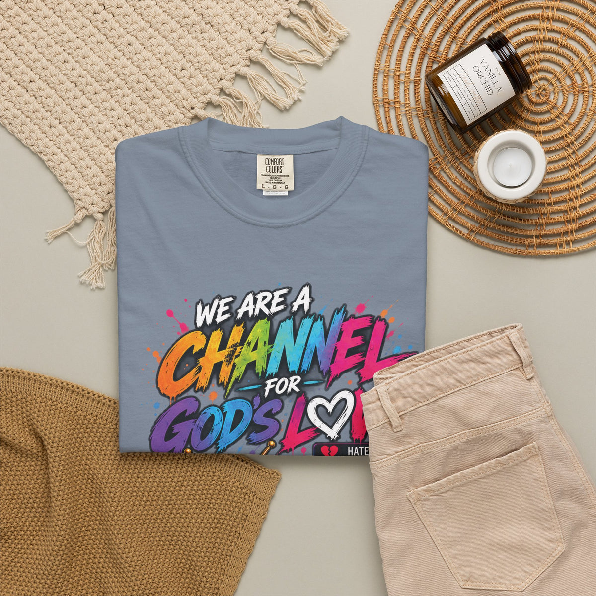 Channel for God's Love Christian T-Shirt | 1 John 4:7-8 | Pray & Bloom