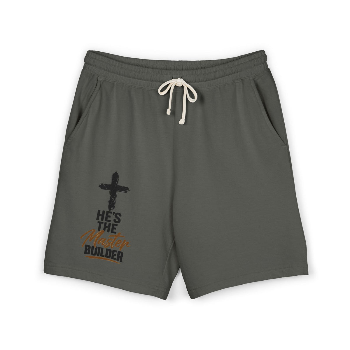 He’s the Master Builder Christian Sweat Shorts | Pray & Bloom