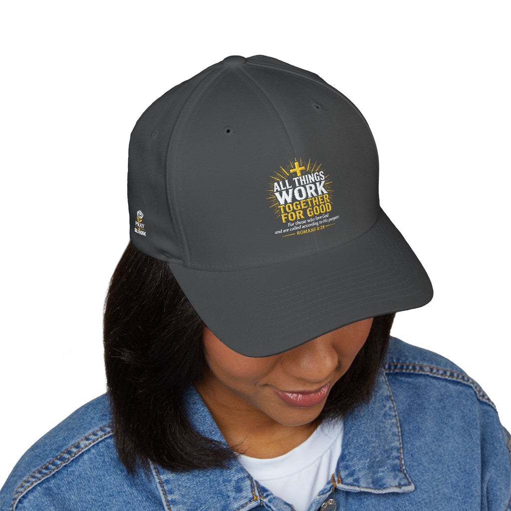 All Things Work Together for Good Christian Hat | Romans 8:28 | Pray & Bloom