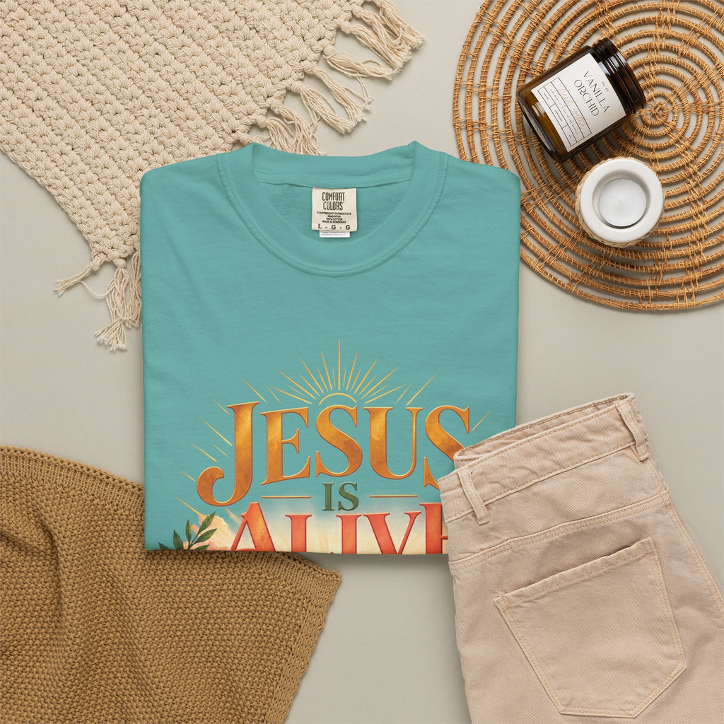 Jesus Is Alive Christian T-Shirt | Resurrection Faith Tee | Pray & Bloom
