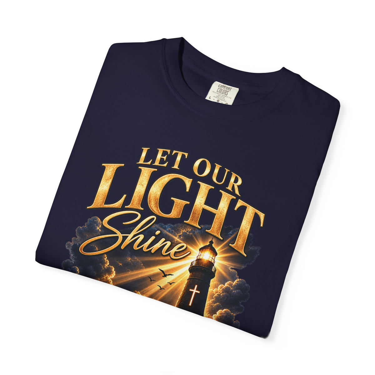 Let Your Light Shine Christian T-Shirt | Matthew 5:16 Faith Tee | Pray & Bloom