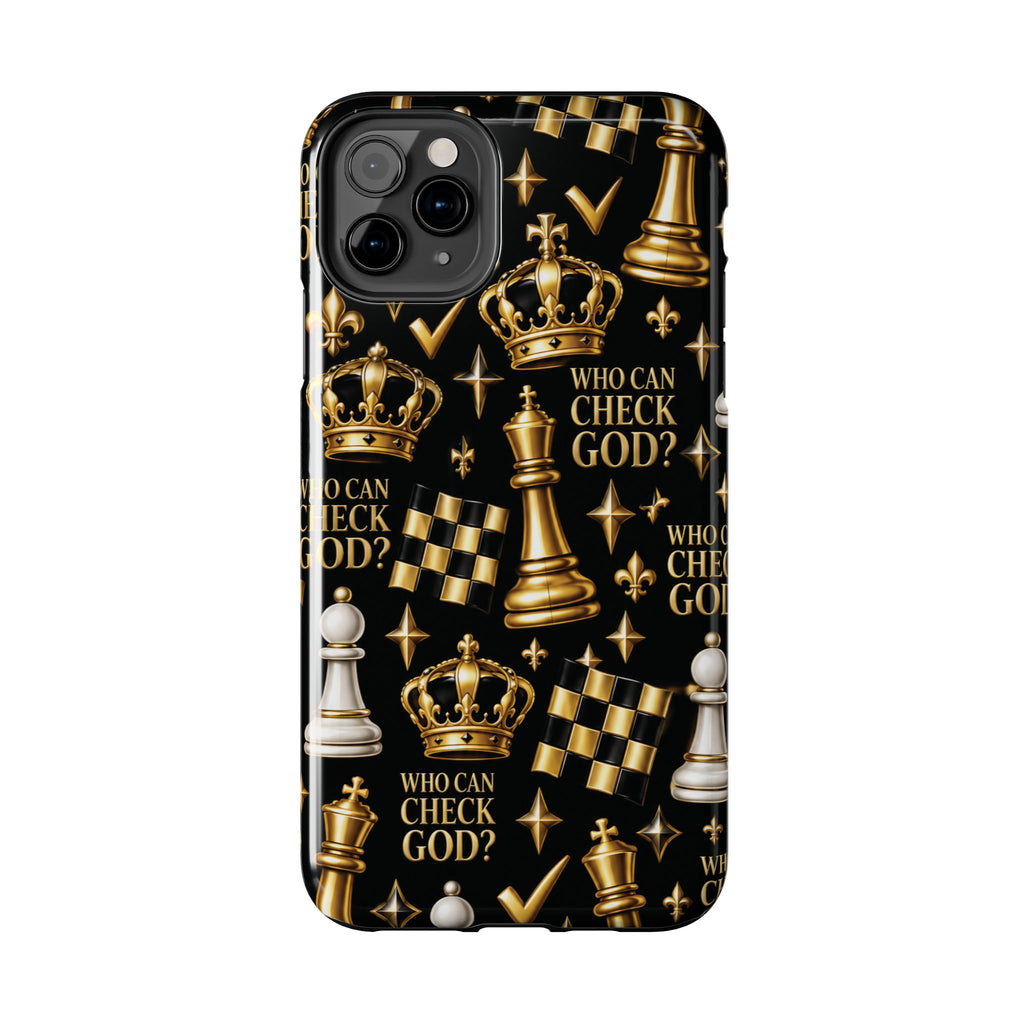 Who Can Check God? Faith Chess Tough Phone Case | Pray & Bloom