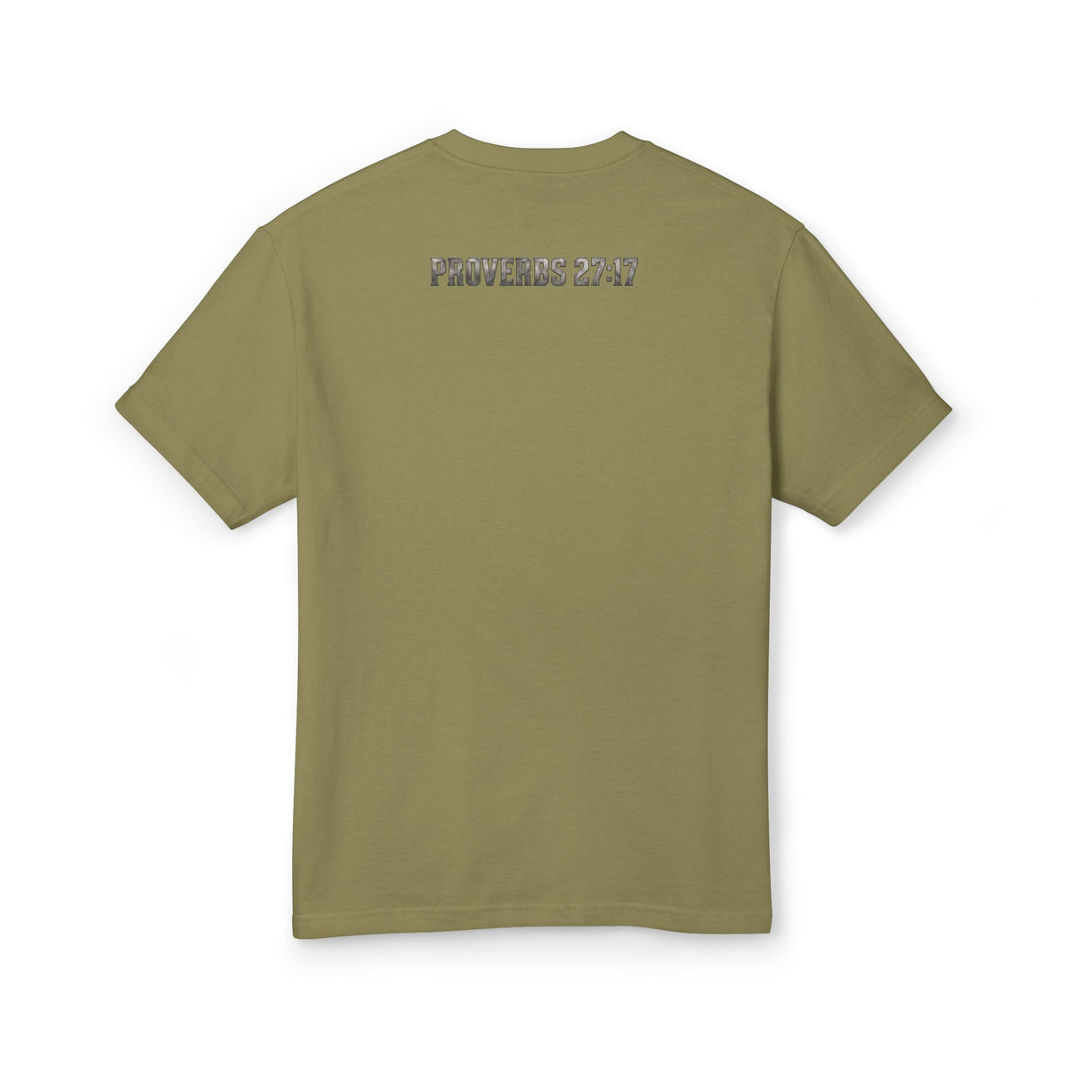 Iron Sharpens Iron Christian T-Shirt | Proverbs 27:17 | Pray & Bloom