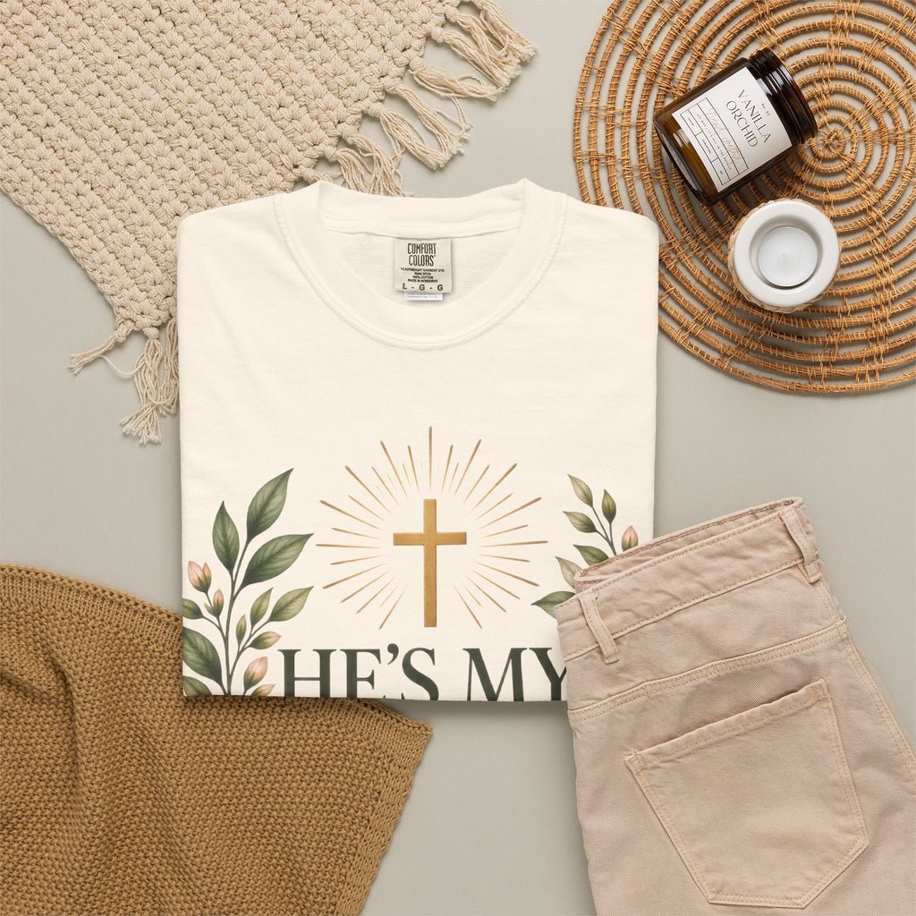 He’s My Healer Christian T-Shirt | Isaiah 53:5 | Pray & Bloom