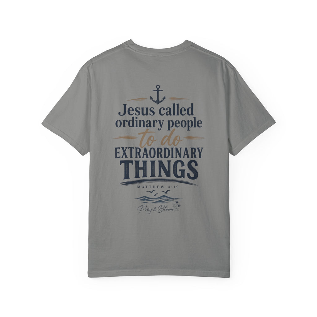 Fisher of Men Christian T-Shirt| Matthew 4:19| Pray & Bloom