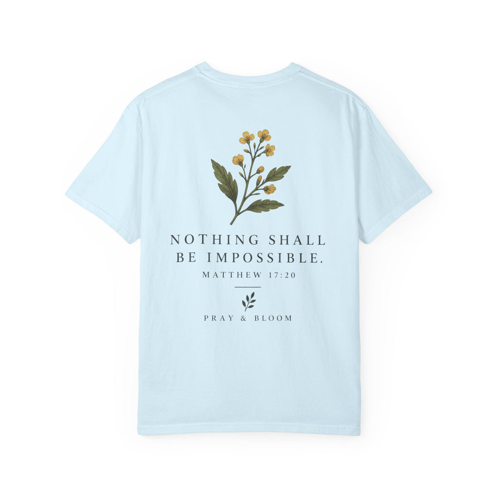 Faith as a Mustard Seed Christian T-Shirt | Matthew 17:20 | Pray & Bloom
