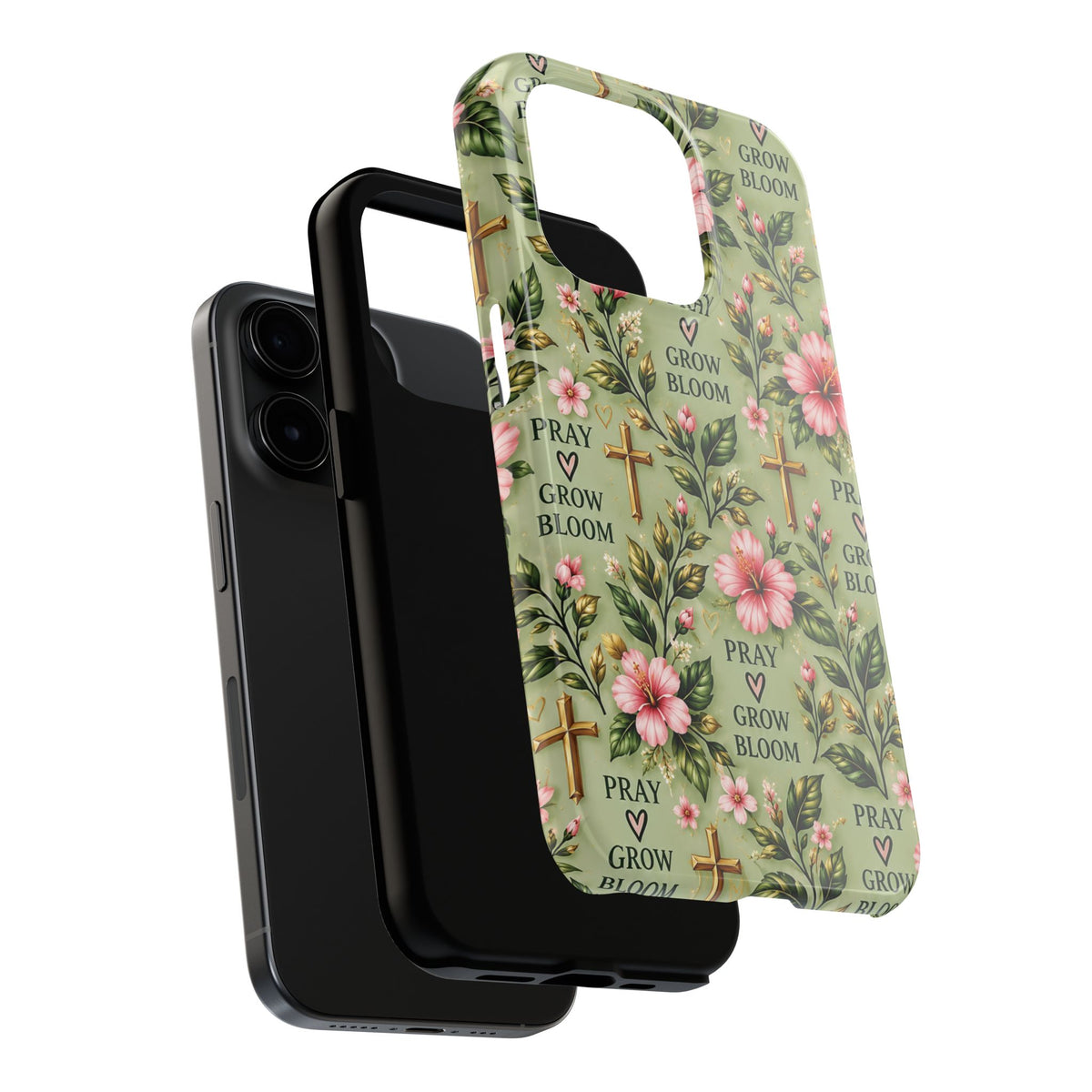 Pray Grow Bloom Christian Phone Case | Floral Faith Case | Pray & Bloom
