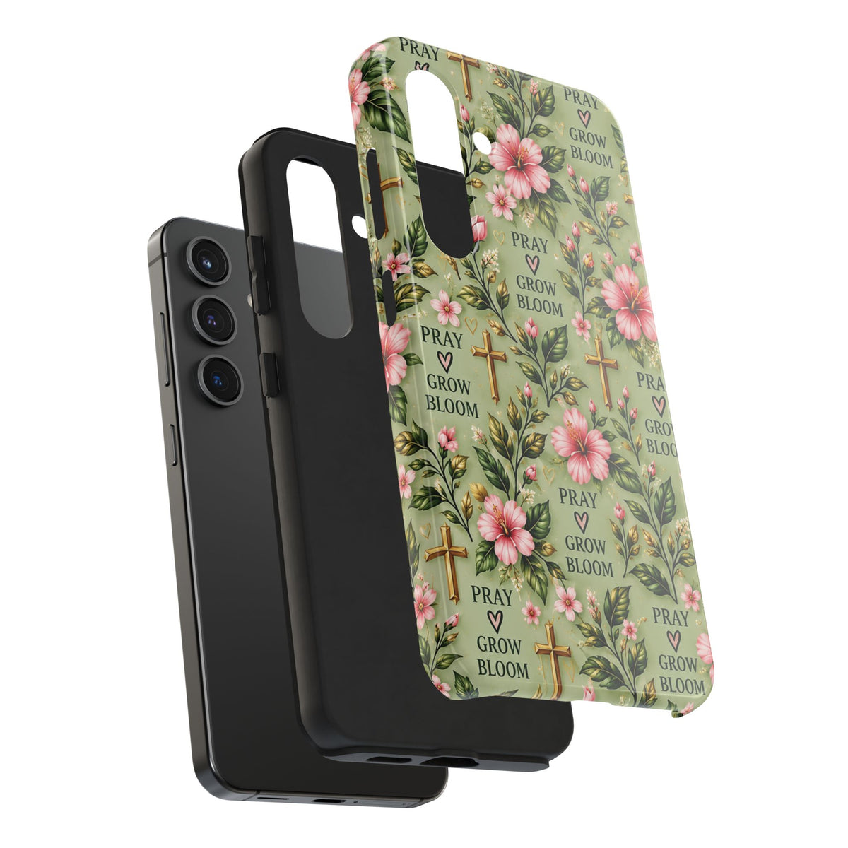 Pray Grow Bloom Christian Phone Case | Floral Faith Case | Pray & Bloom