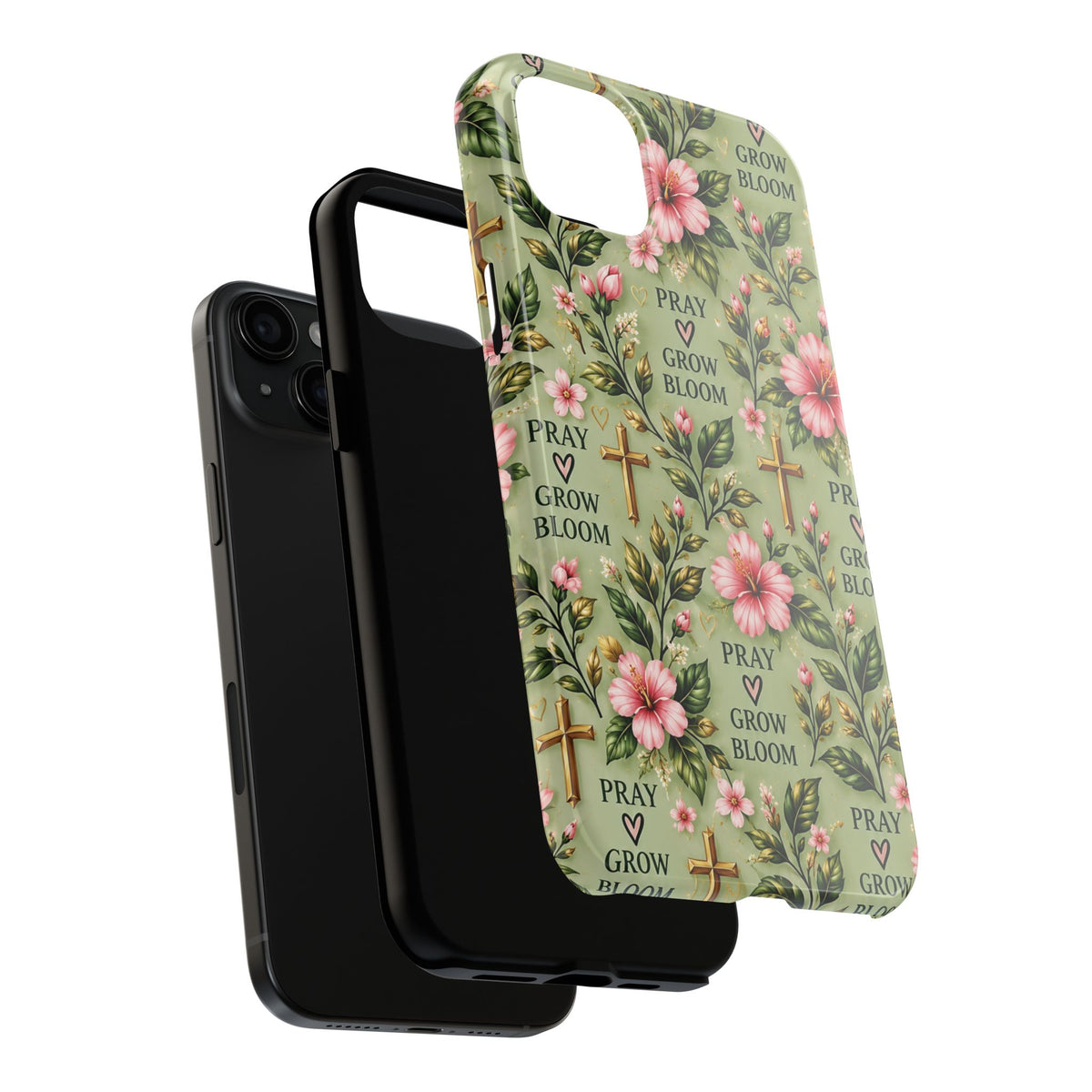 Pray Grow Bloom Christian Phone Case | Floral Faith Case | Pray & Bloom