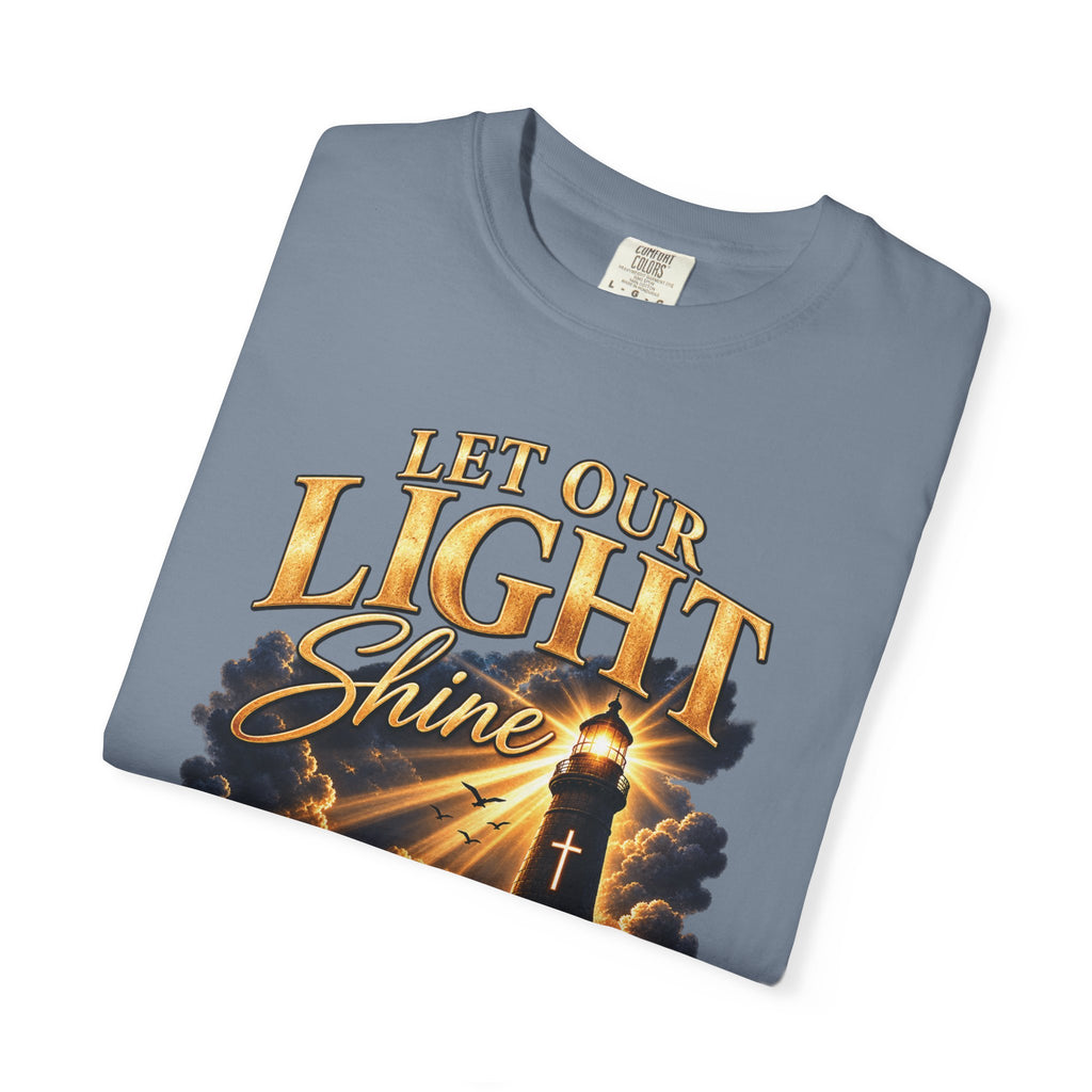 Let Your Light Shine Christian T-Shirt | Matthew 5:16 Faith Tee | Pray & Bloom