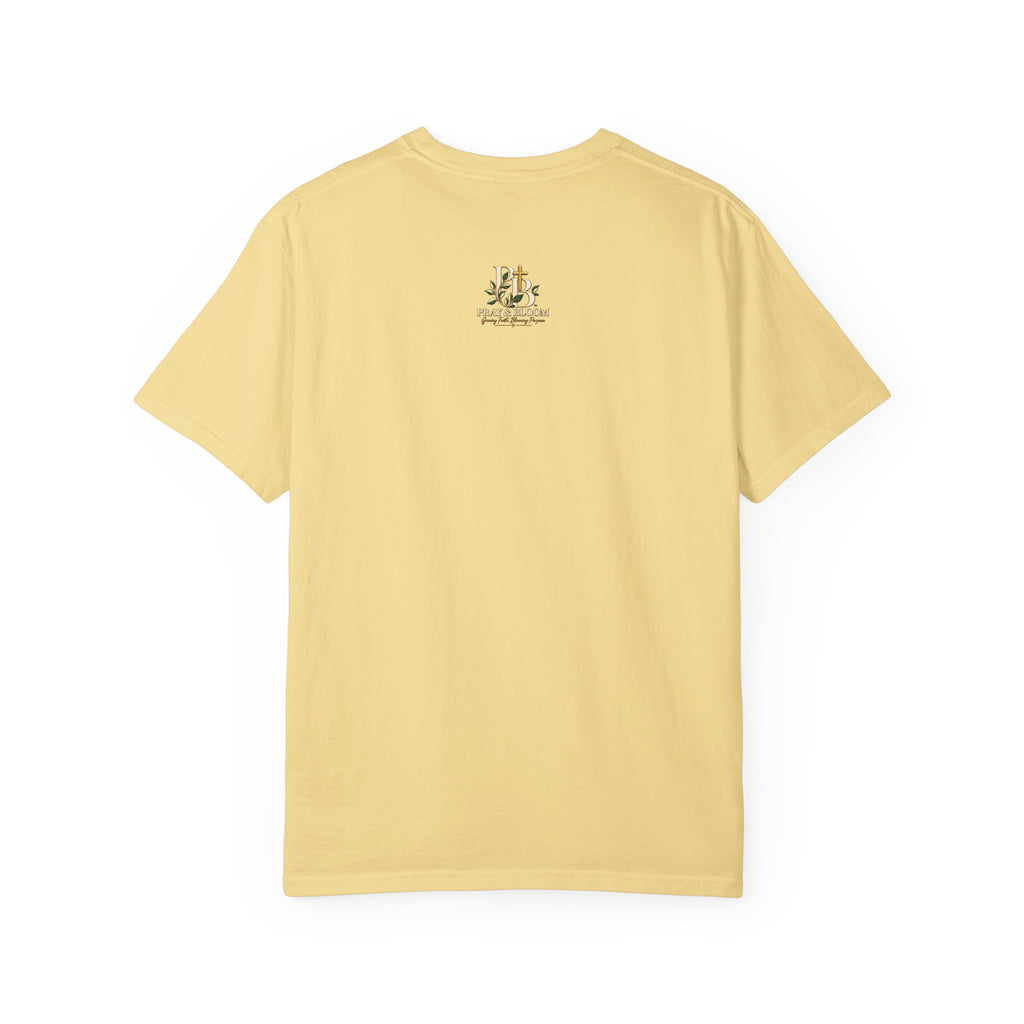 We Were Made in Heaven Christian T-Shirt | Faith-Based Cross & Floral Tee | Pray & Bloom