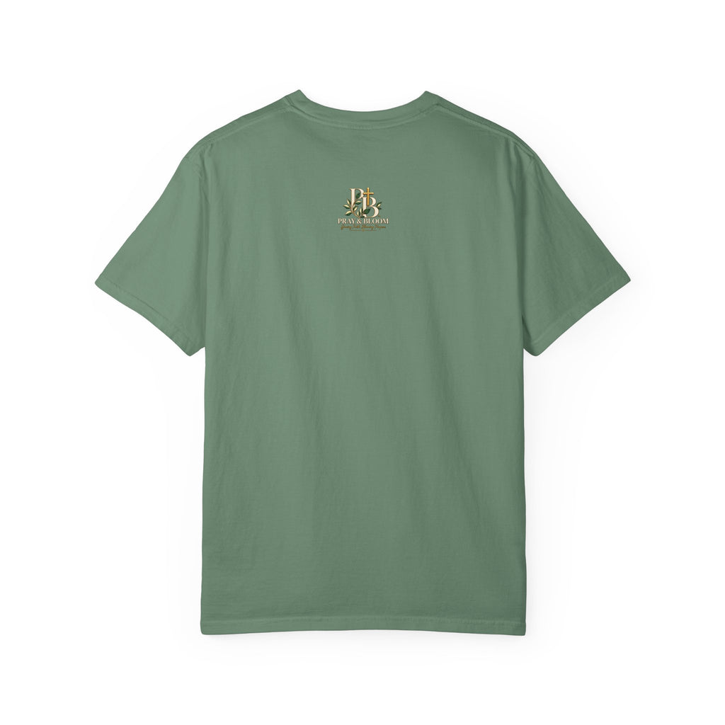 We Were Made in Heaven Christian T-Shirt | Faith-Based Cross & Floral Tee | Pray & Bloom